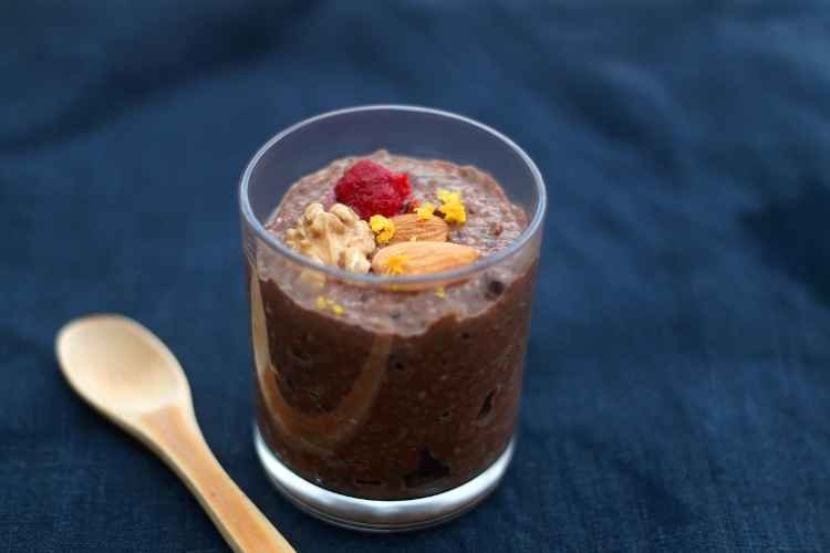 Chocolate Raspberry Chia Pudding